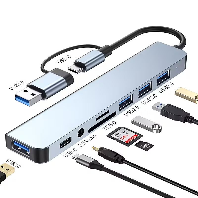 8-in-1 Hub, USB & Type-C Port